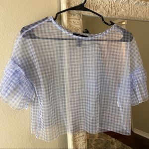 Forever21 Gingham flowy shirt